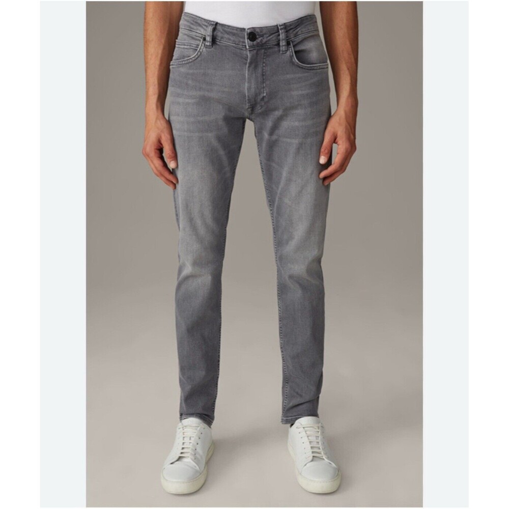 Strellson Robbie Men 32x34 SLIM FITFLEX CROSS JEANS GREY @G44 Cotton Denim